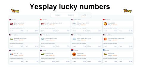 yesplay lucky numbers|Popular games online results .